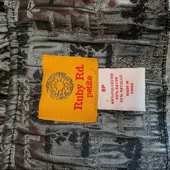 Ruby Rd Metallic Ruffle Collar Jacket - Picture 10 of 10